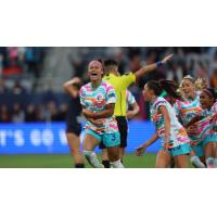 San Diego Wave defender Trinity Armstrong after her goal