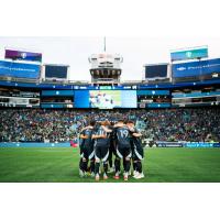 Sounders FC huddle